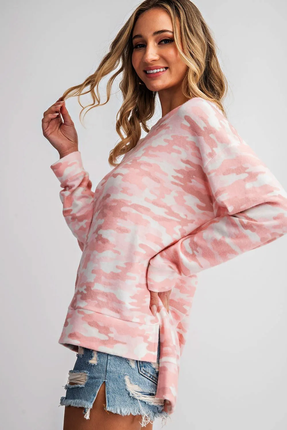 Pink Camo Lounging Top