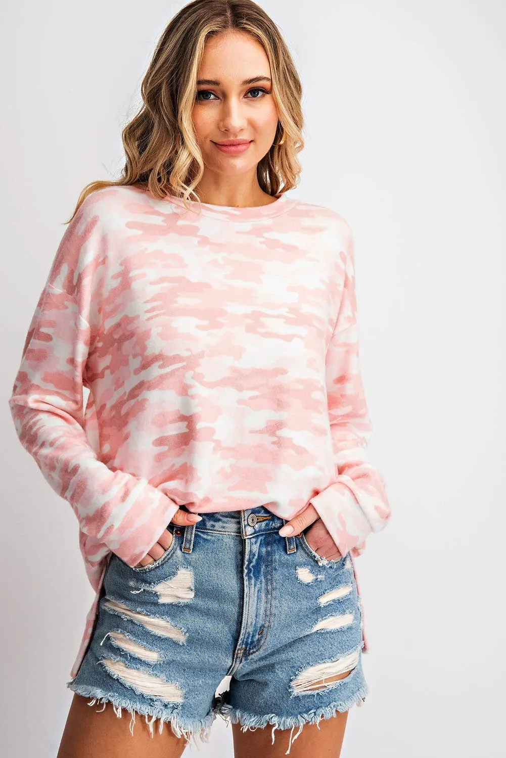 Pink Camo Lounging Top