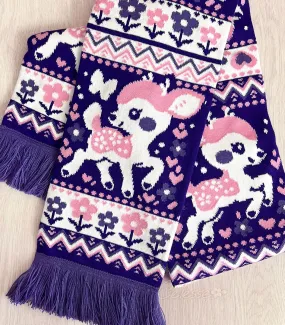 Pink Fawn Knit Scarf