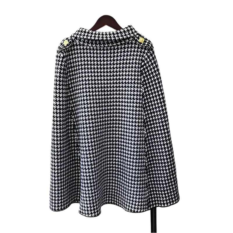 Plaid Belted Knit Wrap Coat - Women's Winter Long Lapel Jacket, Single-Breasted Design