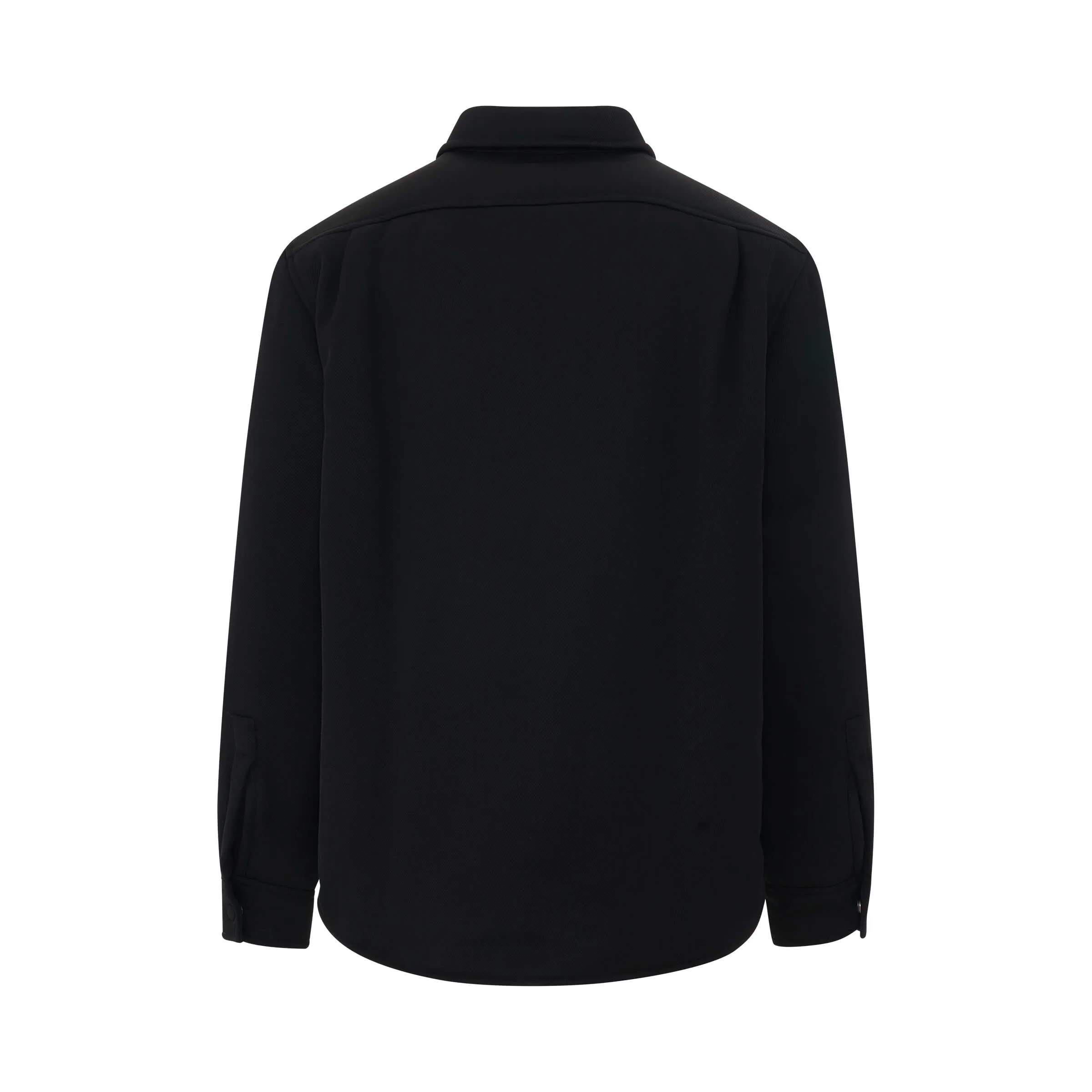 Puffer Anagram Overshirt in Black