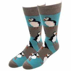 Puffin Stripes Men's Crew Socks