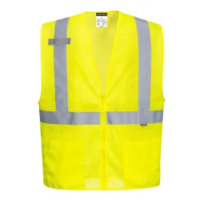 PW UC493 - Economy Mesh Zipper Vest