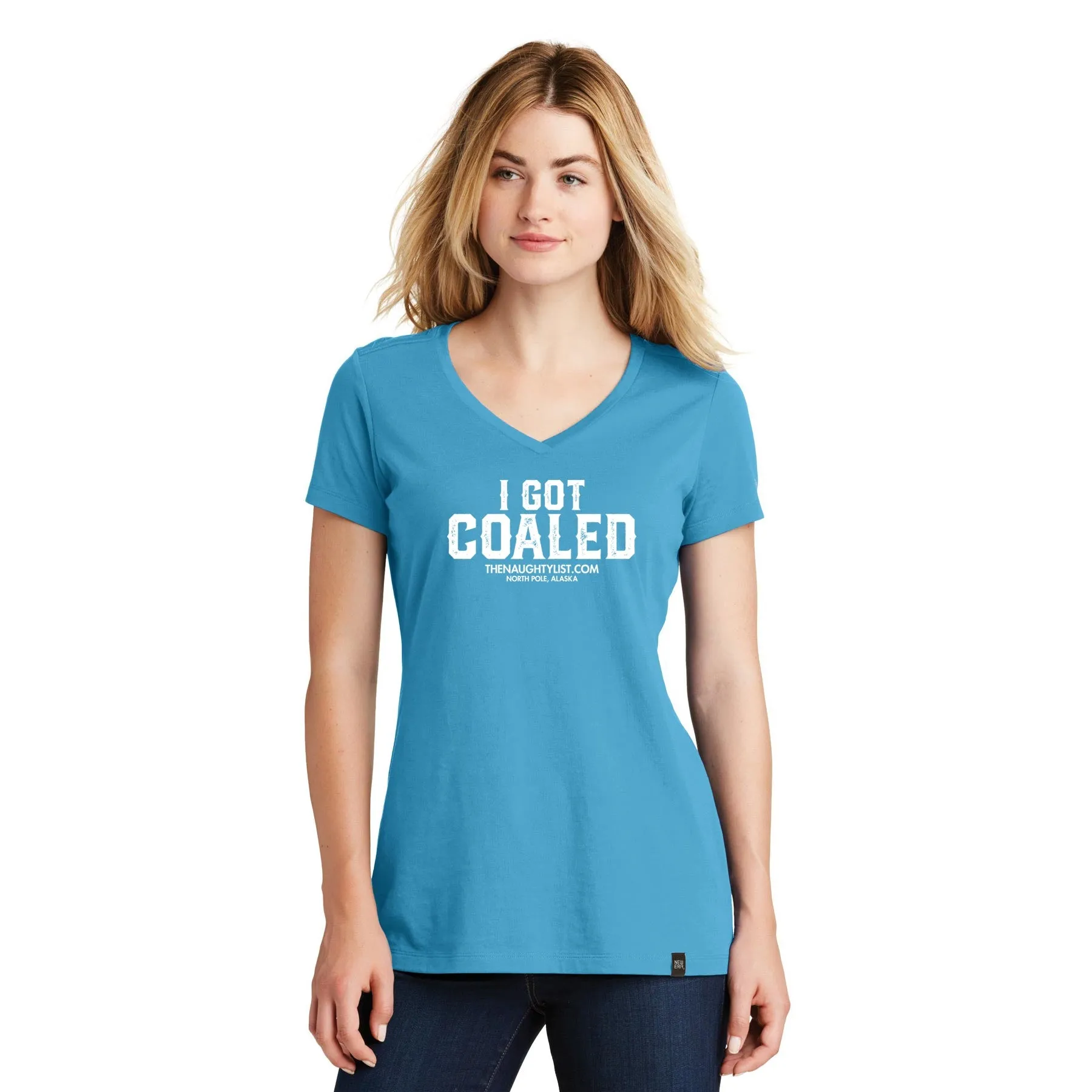 "I Got Coaled" Ladies Short Sleeve V-Neck T-Shirt