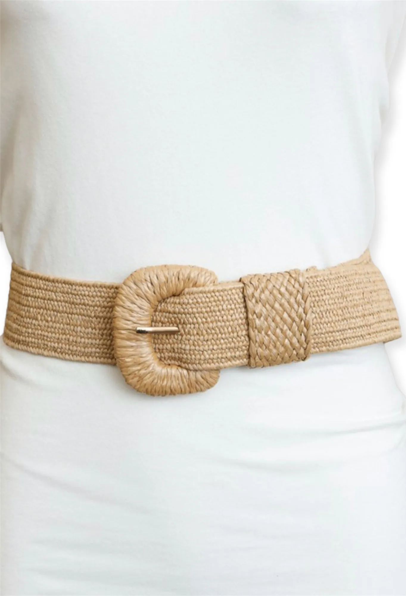 Raffia Stretch Belt