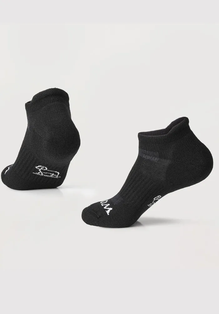 Rowan No Show Tab Lightweight Socks - Black