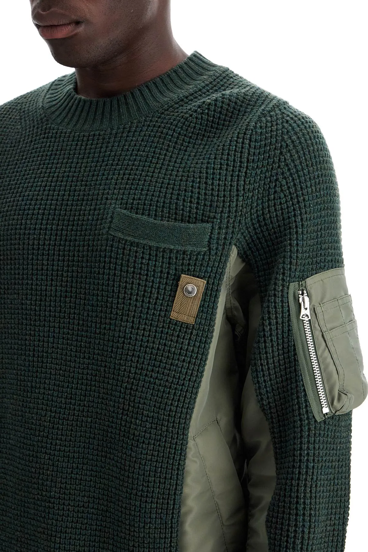 Sacai layered effect pullover