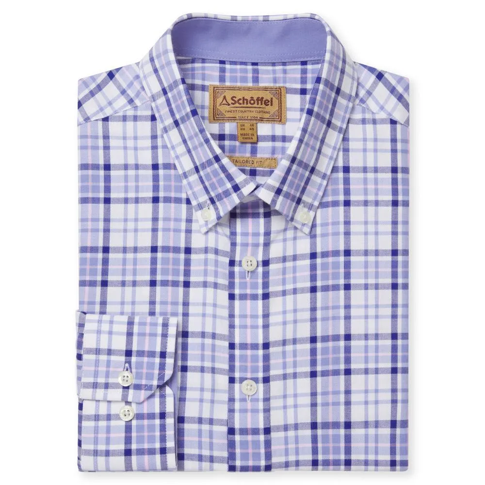 Schoffel Healey Tailored Mens Shirt - Blue/Pink Check