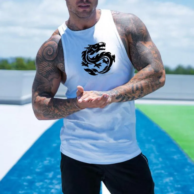 Sleeveless Sports Round Neck Sweat Men's Tops