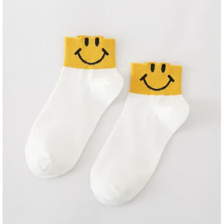 Smiley Face Crew Socks