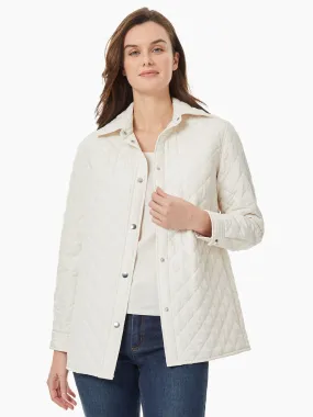 Snap-Front Quilted Jacket