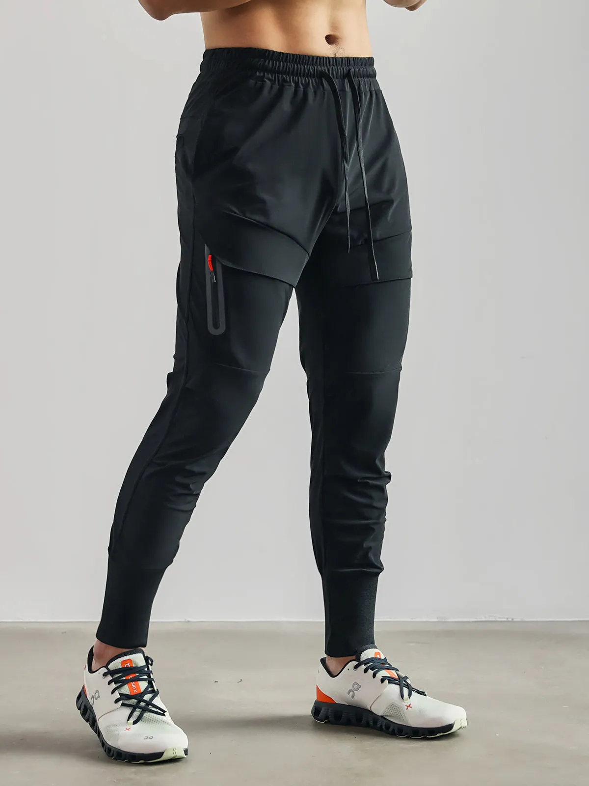 Stay Cool High Rib Cargo Jogger Athletic Stretch Pants