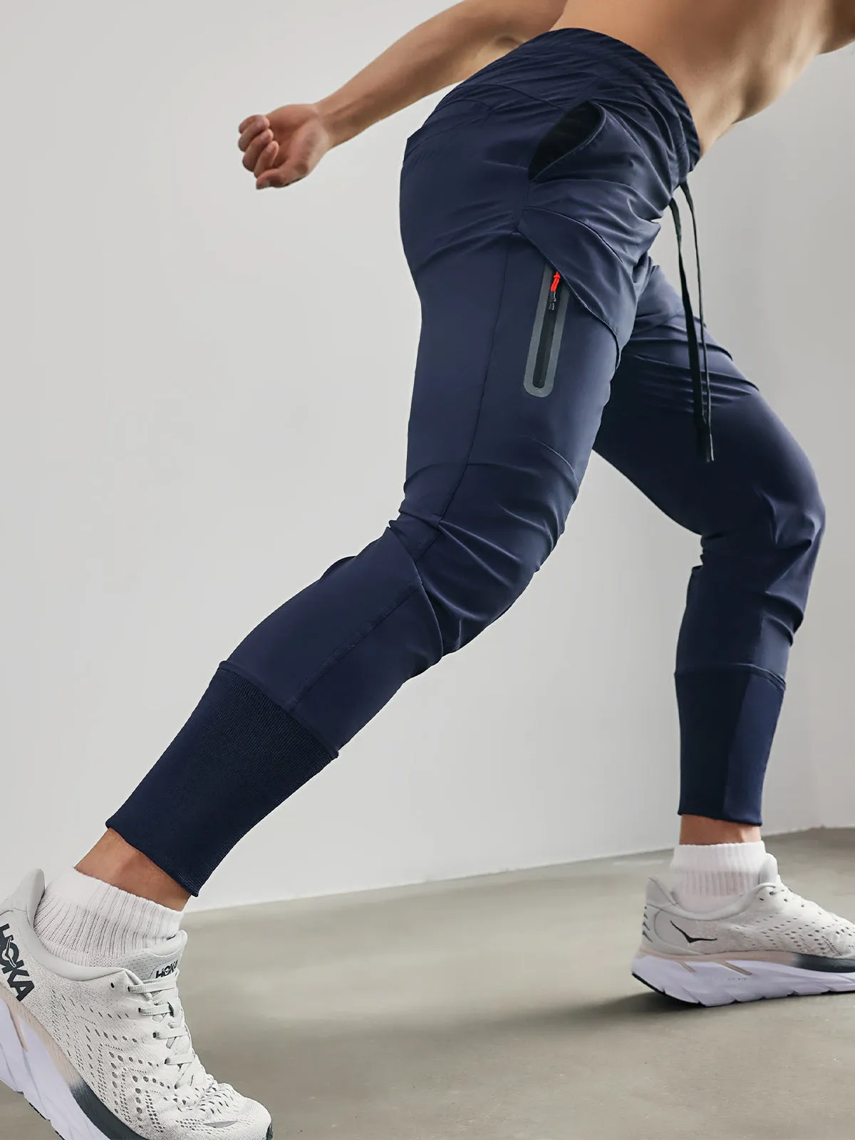 Stay Cool High Rib Cargo Jogger Athletic Stretch Pants