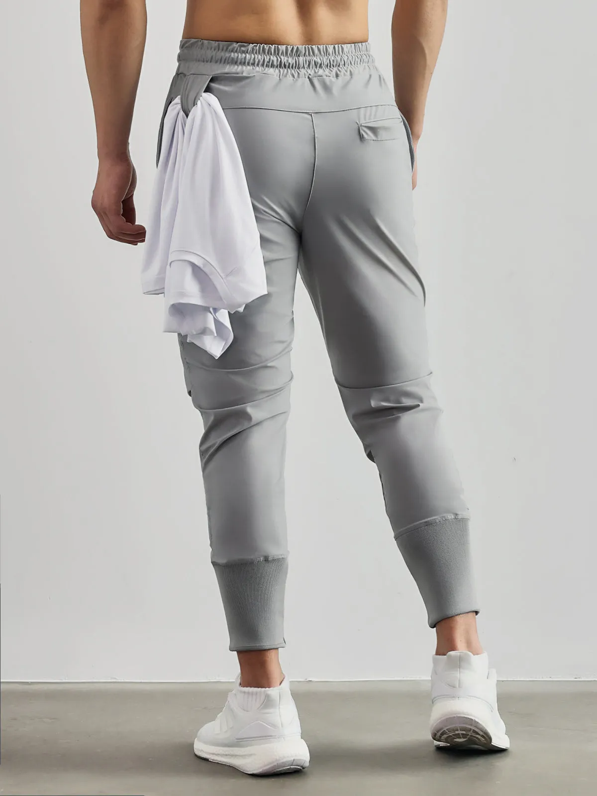 Stay Cool High Rib Cargo Jogger Athletic Stretch Pants