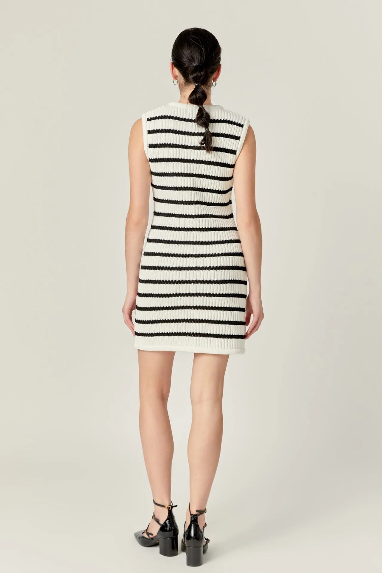 Striped Knit Vest Dress