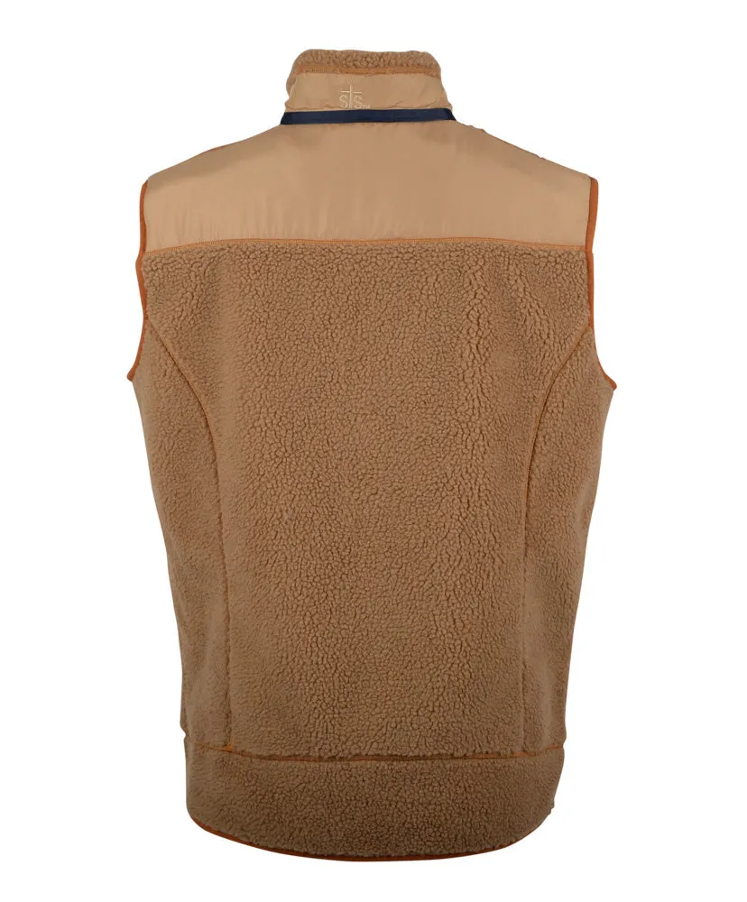 STS Ranchwear Mens Calgary Tan 100% Polyester Fleece Vest