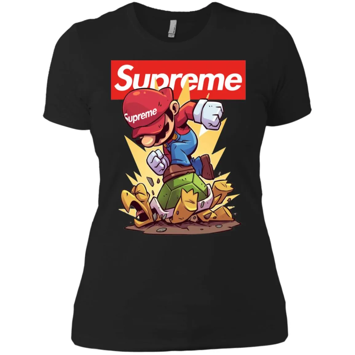 Supreme Mario Gaming T-shirt Women Cotton T-Shirt