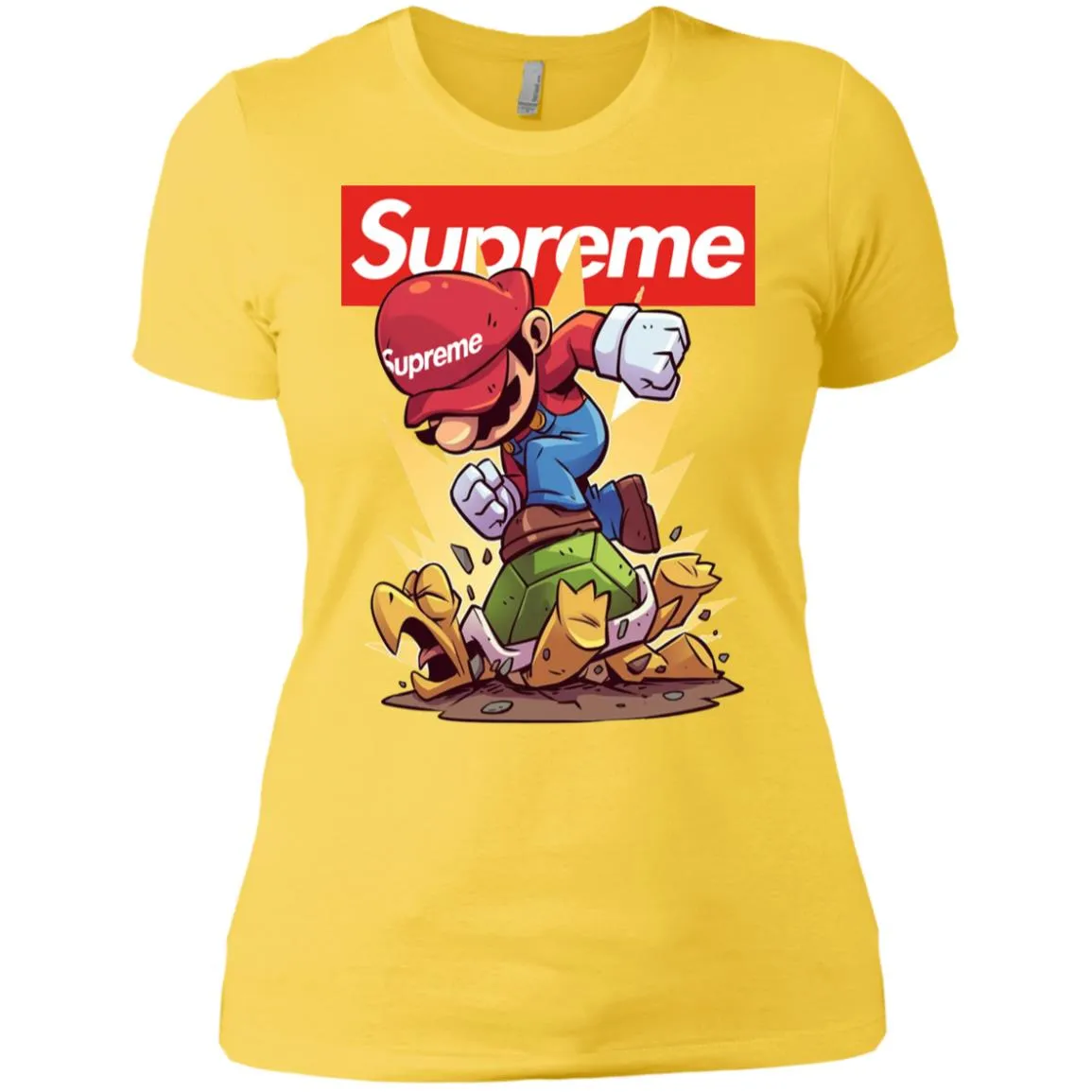 Supreme Mario Gaming T-shirt Women Cotton T-Shirt