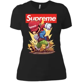 Supreme Mario Gaming T-shirt Women Cotton T-Shirt