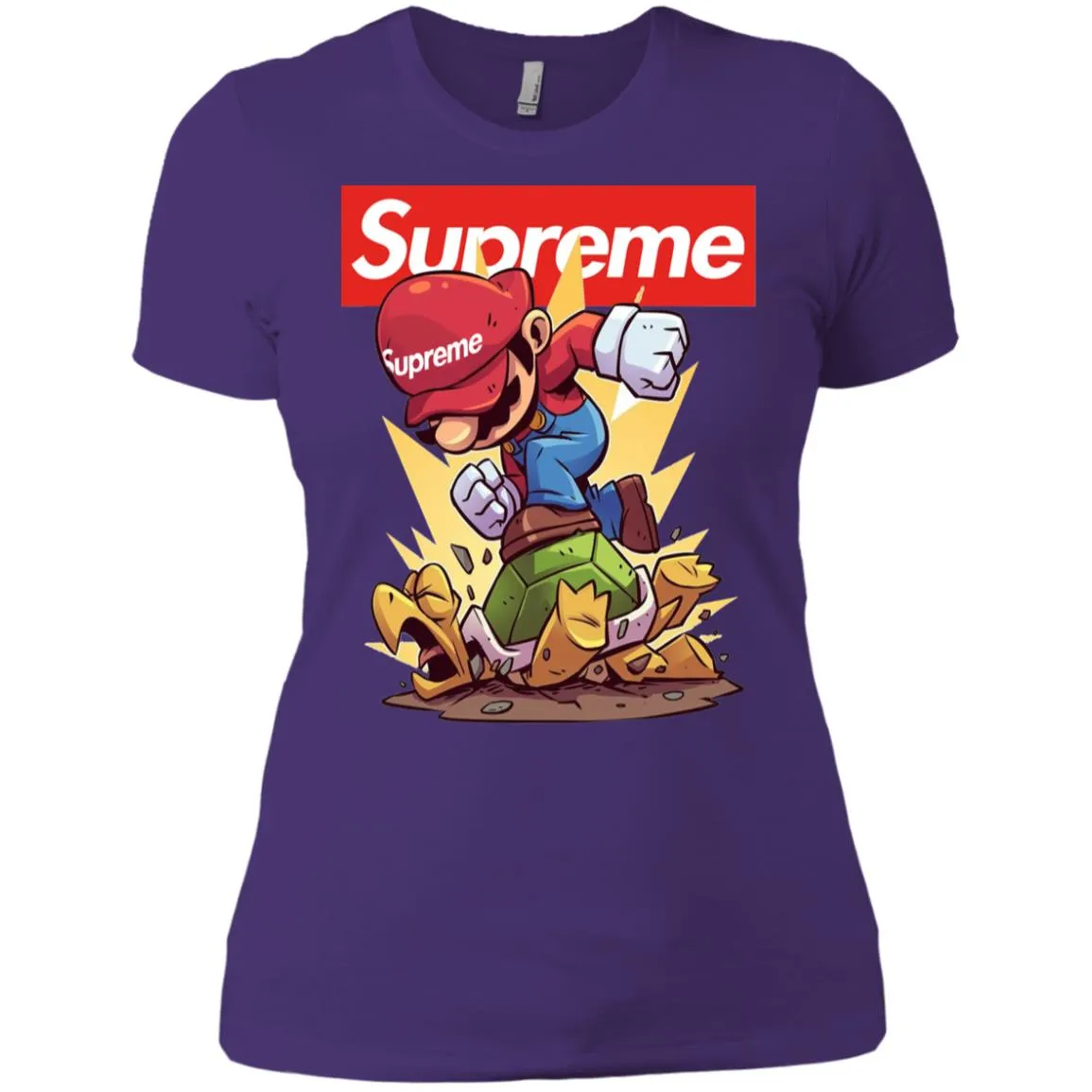 Supreme Mario Gaming T-shirt Women Cotton T-Shirt