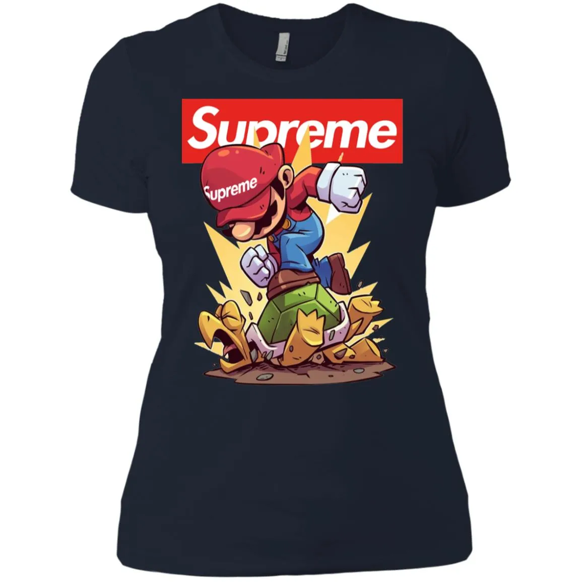 Supreme Mario Gaming T-shirt Women Cotton T-Shirt