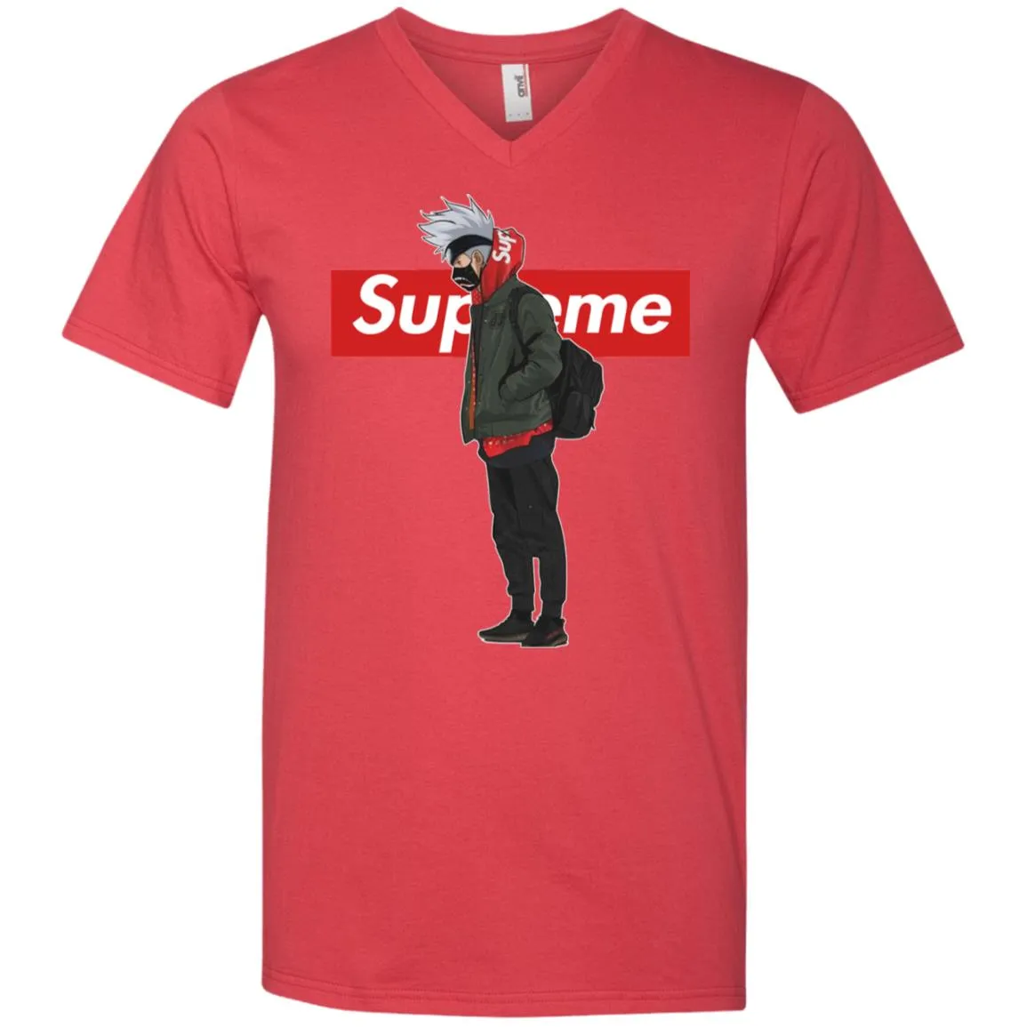 Supreme Naruto Funny Style T-shirt Men V-Neck T-Shirt