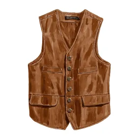 The Roper's Suede Vest