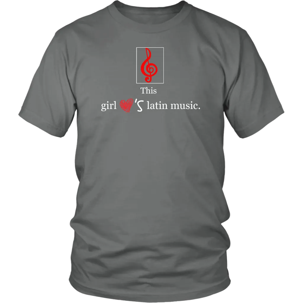 This Girl Loves Latin Music T-shirt Tee Gift