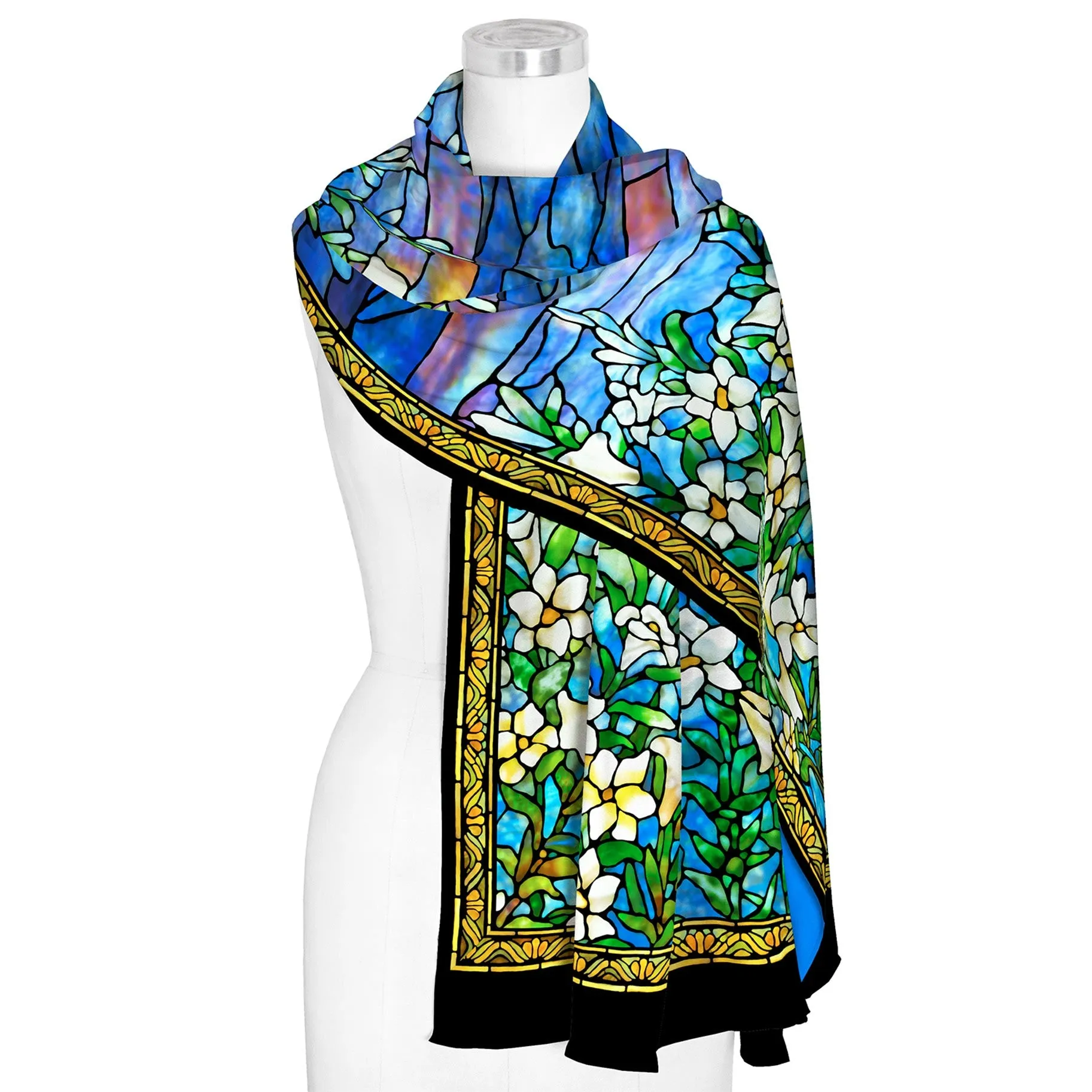 Tiffany Field of Lilies Silk Blend Women's Fashion Shawl