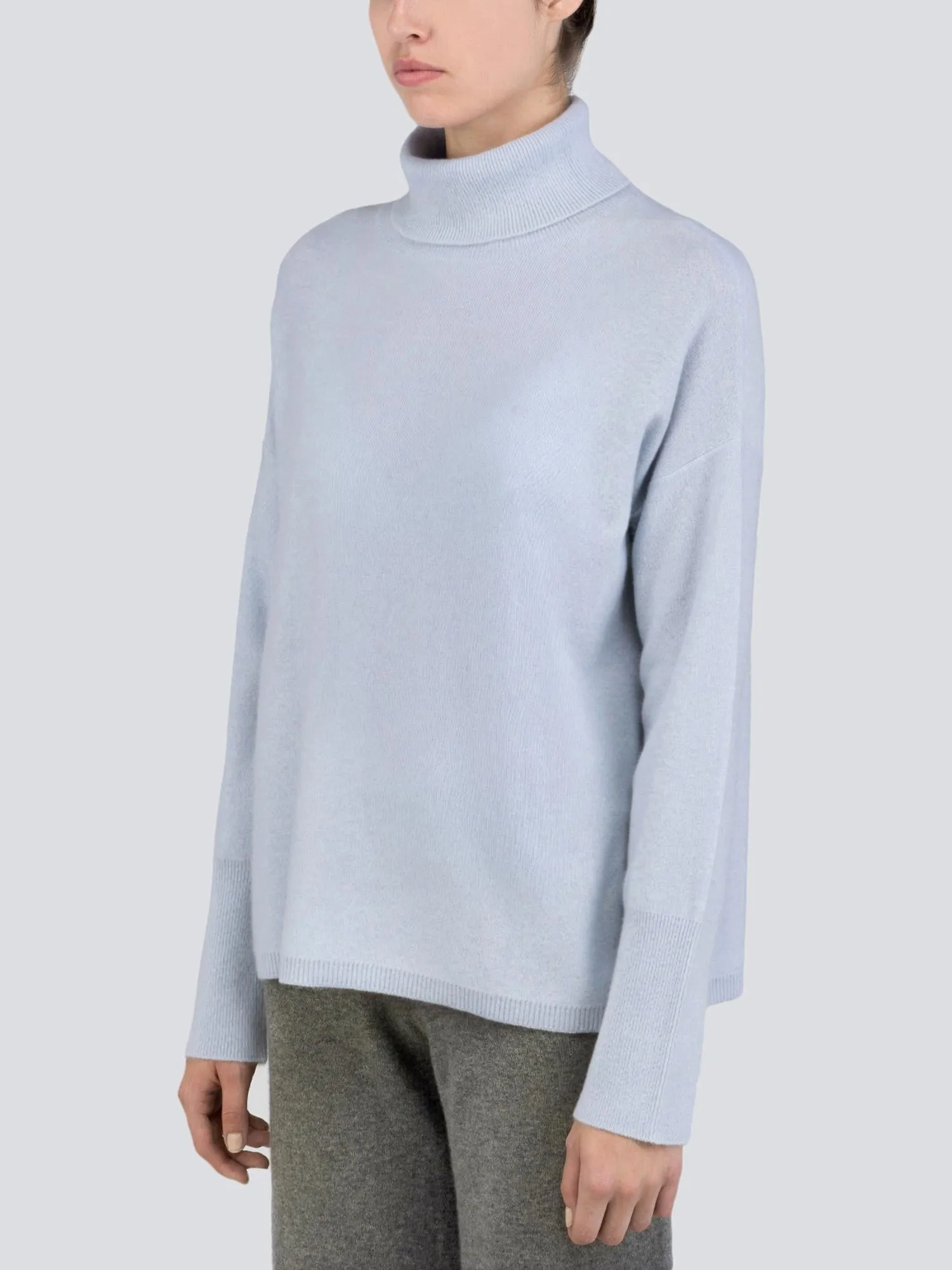 Turtleneck Loosefit Tunic_Baby Blue