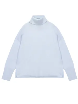 Turtleneck Loosefit Tunic_Baby Blue