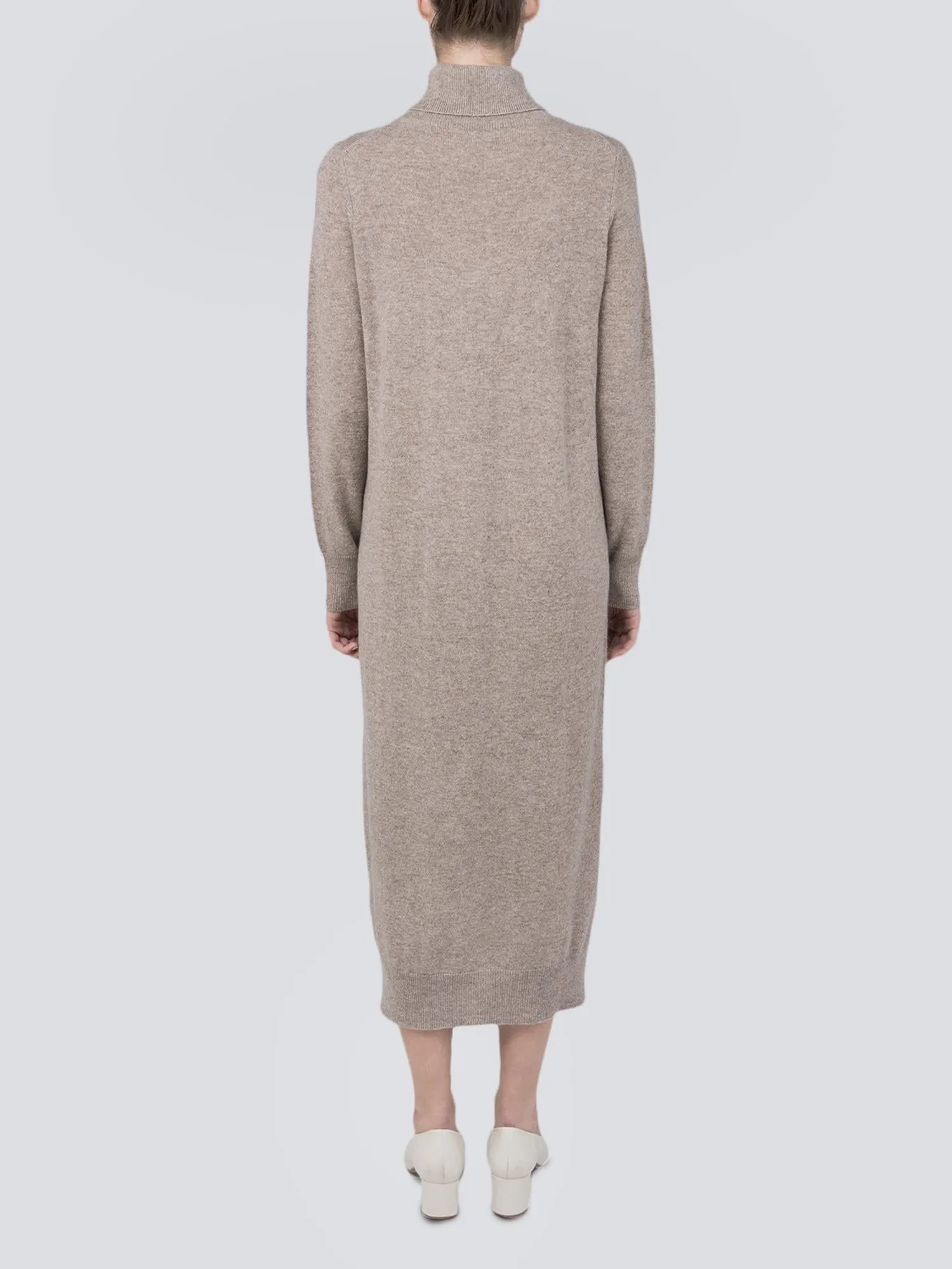 Turtleneck Maxi Dress_Beige