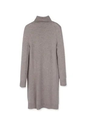 Turtleneck Slimfit Dress_Beige