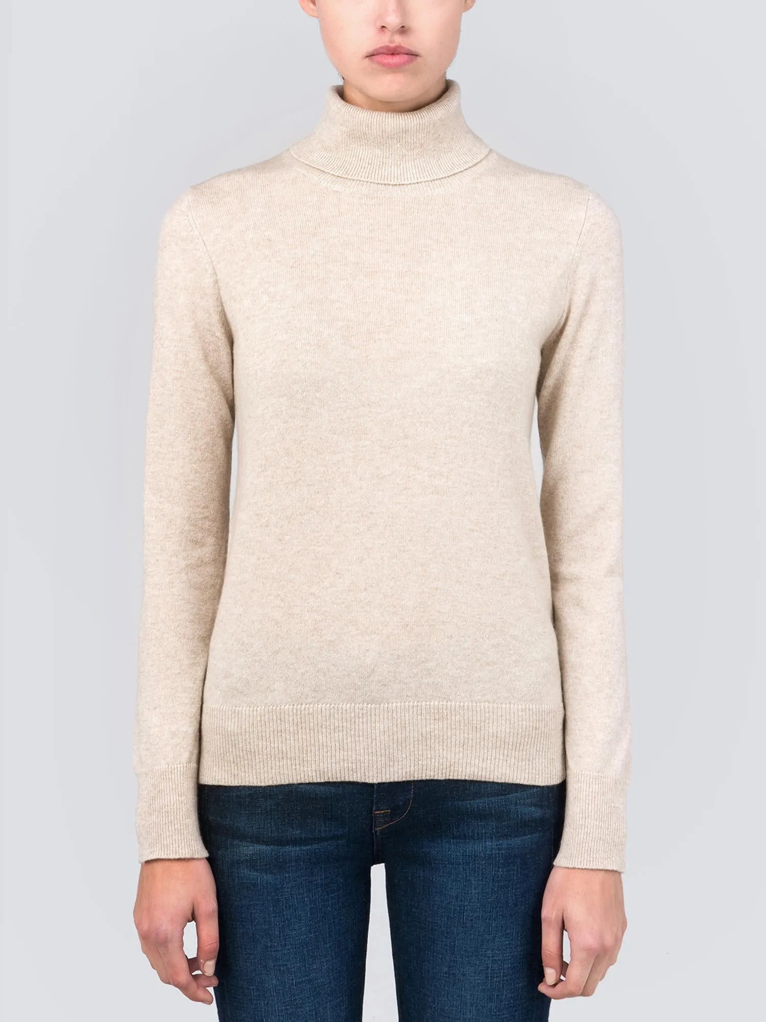 Turtleneck Slimfit Sweater_Oatmeal