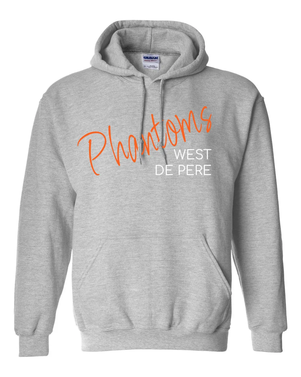 West De Pere Phantoms Merch - Tees, Long Sleeve Tee, Crewneck or Hoodie - Phantoms Script