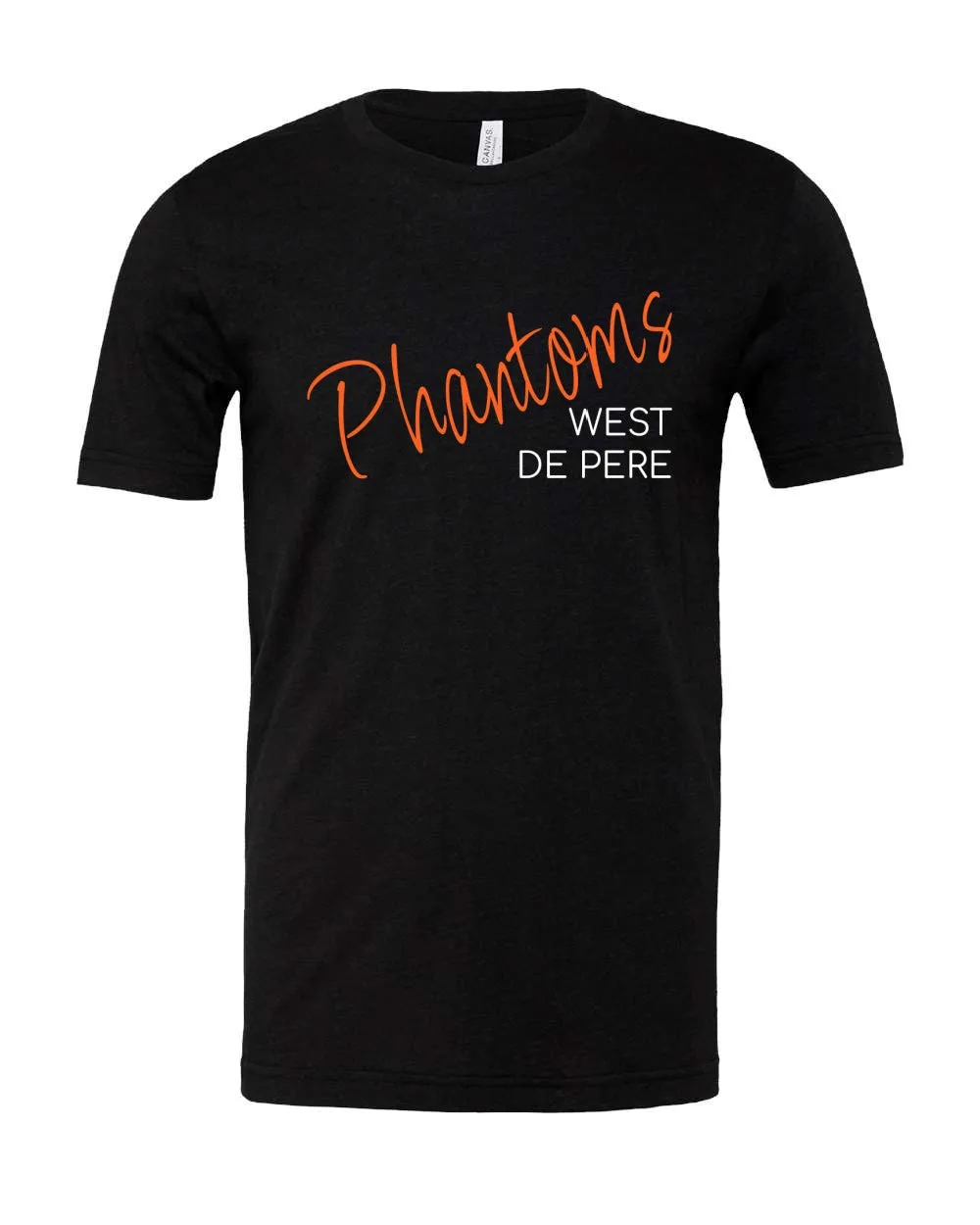 West De Pere Phantoms Merch - Tees, Long Sleeve Tee, Crewneck or Hoodie - Phantoms Script