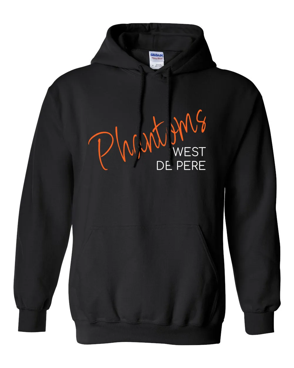 West De Pere Phantoms Merch - Tees, Long Sleeve Tee, Crewneck or Hoodie - Phantoms Script