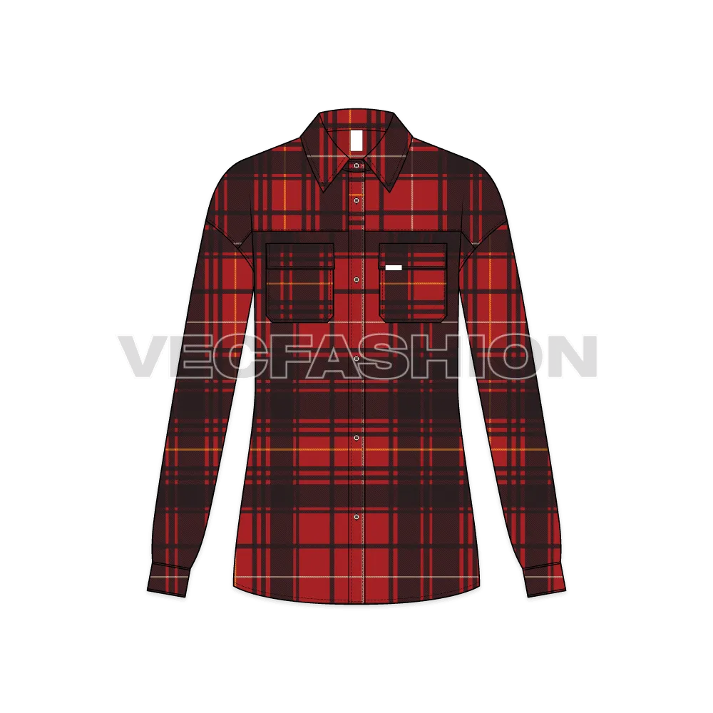 Women's Oversized Plaid Winter Shirt