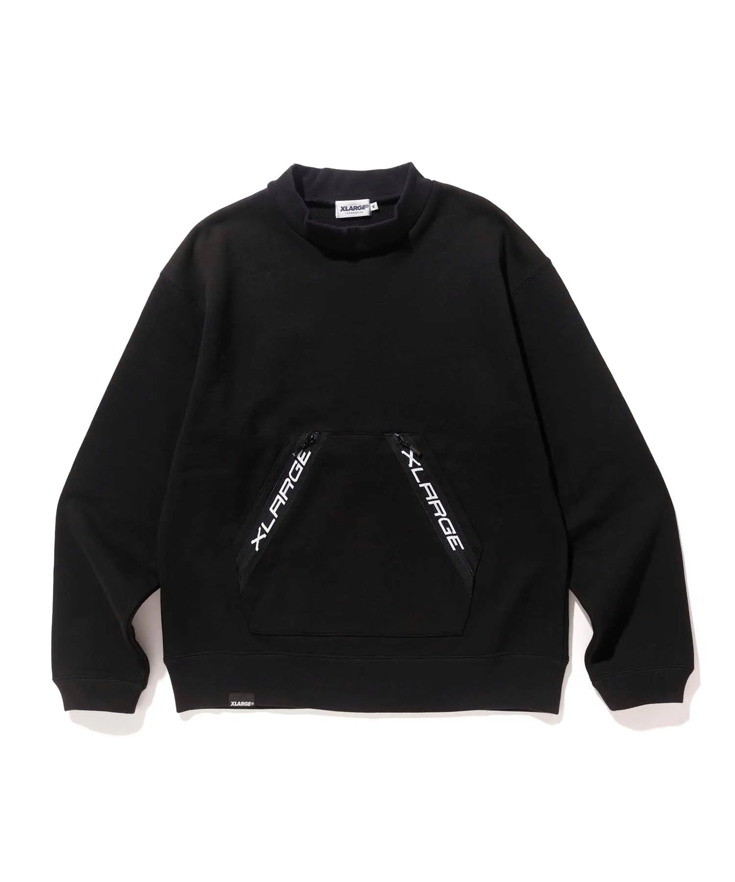 ZIPPED POCKET PULLOVER MOCKNECK SWEAT