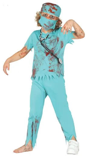 Zombie Surgeon Costume Kids